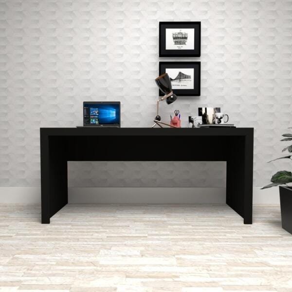 Mesa para Escritório Realeza Móveise 100% MDF - Preto - 4