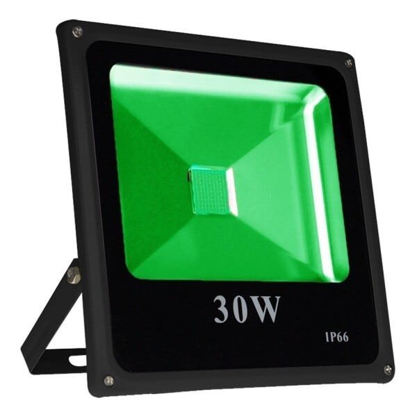 Refletor Led 30wHolofote Verde Jardim Resistente Água - 1