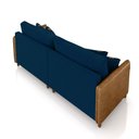 Ver imagem 6 de Sofá Montecarlo 2 Lugares 192cm Veludo/pu Azul/caramelo