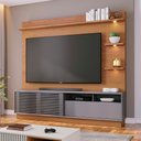 Ver imagem 2 de Estante Home Tv 70 Pol 200 Cm Campeche Freijo Cinza Colibri