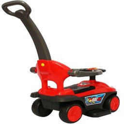 Carrinho Infantil Passeio com Empurrador Vermelho - 4