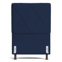 Ver imagem 2 de Cabeceira Cama Box Solteiro Mel 90cm com Frame Veludo Azul Marinho - Abmaza