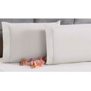 Ver imagem 1 de 4 Fronha Avulsa Percal 200 Fios Algodão Ponto Palito Branco