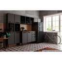 Ver imagem 1 de Cozinha Modulada Completa Estilo 4pçs (2 Armários + 1 Balcão + 1 Paneleiro) C4p95 Cinza/grafite -