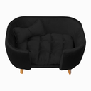 Ver imagem 1 de Poltrona Cama Pet Hannah Luxo - Veludo Preto