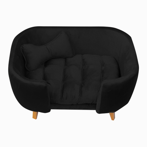 Poltrona Cama Pet Hannah Luxo - Veludo Preto