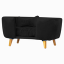 Ver imagem 3 de Poltrona Cama Pet Hannah Luxo - Veludo Preto