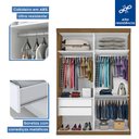 Ver mais imagens de Guarda Roupa Solteiro 2 Portas de Correr 2 Gavetas e 3 Espelhos Salvador Plus Minastex