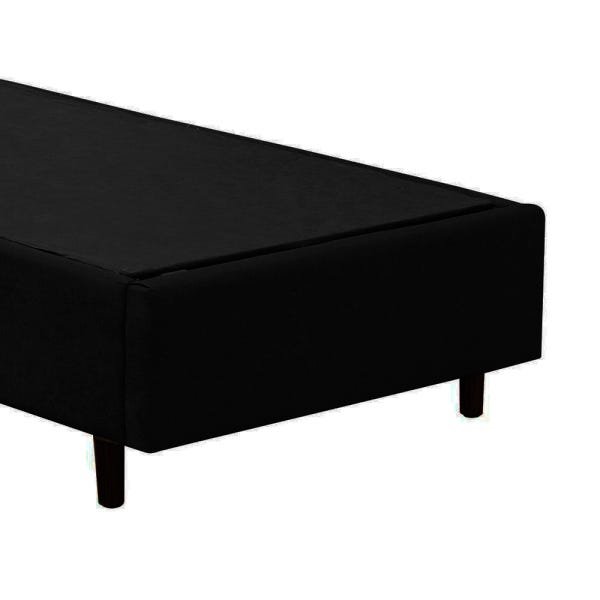 Base Box Solteiro A Colchões Suede Preto 40x78x188 - 3