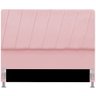 Cabeceira de Cama Box Solteiro Estofada 0,90 Cm Para Quarto Iza Nanda Decor:Suede Rosa Bebe - 1