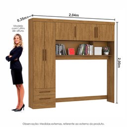 Guarda Roupa Modulado Paris 5 Portas 2 Gavetas - 7 Guarda Roupa Modulado Paris 5 Portas 2 Gavetas - 7