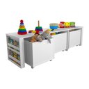 Ver imagem 1 de Rack Organizador Infantil Kenji 2 Baús MDF 191cm Branco Woodcore