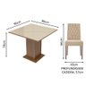 Conjunto Sala de Jantar Madesa Brenda Mesa Tampo de Vidro com 4 Cadeiras - Rustic/crema/imperial - 4