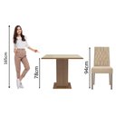 Ver imagem 5 de Conjunto Sala de Jantar Madesa Brenda Mesa Tampo de Vidro com 4 Cadeiras - Rustic/crema/imperial