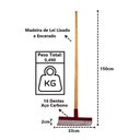 Ver imagem 2 de Rastelo 16 Dentes Aço Carbono Cabo Madeira pra Limpeza 150cm