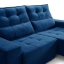 Ver imagem 3 de Sofá Retrátil e Reclinável com Molas Itália 1,50m - Azul