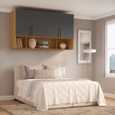 Ver imagem 1 de Módulo Aéreo para Cama de Casal Mdf Altezza Trend Belmax:freijó/titânio