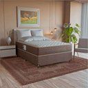 Ver imagem 1 de Cama Box Viúva + Colchão Prime Espuma D45 Marrom Couro Branco/bege