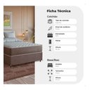 Ver imagem 3 de Cama Box Viúva + Colchão Prime Espuma D45 Marrom Couro Branco/bege