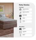 Ver imagem 3 de Cama Box Viúva + Colchão Prime Espuma D45 Marrom Couro Branco/bege