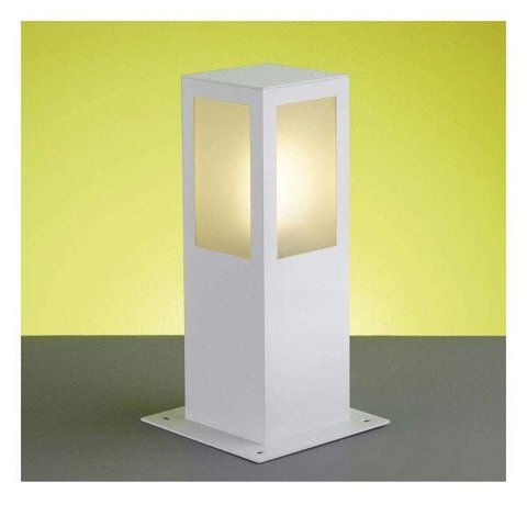Balizador de Alumínio para 1 Lâmpada E27 Quadrado 30cm 20w Branco Ideal