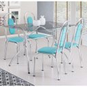 Ver imagem 1 de Conjunto de Mesa Tampo Vidro com 4 Cadeiras Aquila Novabras