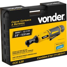 Chave Catraca 3/8'' Bateria 12v Ccv120 Vonder - 3