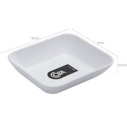 40 Pratos para Petiscos Essential Coza 10x9cm Branco Sushi Molho Restaurante Guarnição Plástico - 3