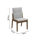 Ver imagem 4 de Kit 2 Cadeiras Sinfonia Carvalho e Linho Cinza com Design Sofisticado e Conforto
