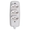 Ver imagem 1 de Kit 2 Tomada 3 Tripla para Extensão com 2 Pino + Terra Tripolar 250v 10a Cor:branco