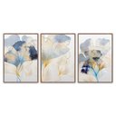 Ver imagem 2 de Kit com 3 Quadros Decorativos 70x50 Cm Floral Insinuante com Moldura Caixa Preta de 3cm Profundidade