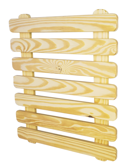Jardineira vertical De Madeira Pinus 60X60 Com 3x Suportes Para Vasos 13,7cm - 3