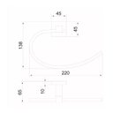 Ver imagem 2 de Porta Toalha Rosto Quadrado Metal Cromado B6960f Preta Fosco Luuk Young