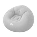 Ver imagem 1 de Kit 4 Poltrona Inflável Puff Lazy Fashion Aveludado Assento Pufe Vg Plus Cinza
