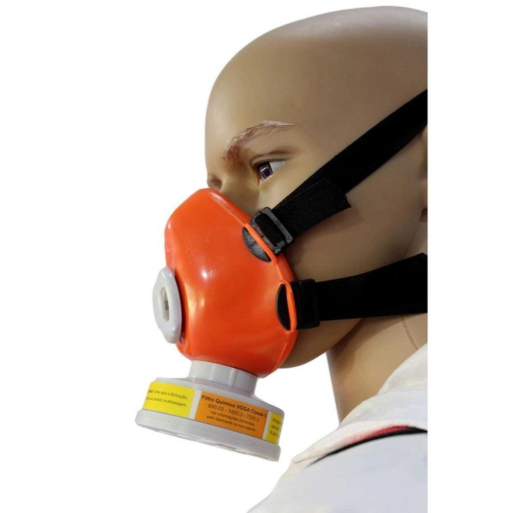 Máscara Facial Proteção Com Filtro P Veneno Agrotóxicos E Pesticidas