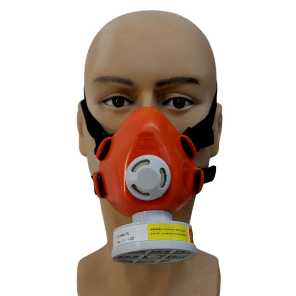 Máscara Facial Proteção Com Filtro P Veneno Agrotóxicos E Pesticidas - 2