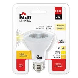 Lâmpada Led Classic Par20 Kian 7W Luz Branca Quente 3000K - 1 Lâmpada Led Classic Par20 Kian 7W Luz Branca Quente 3000K - 1