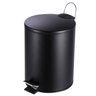 Lixeira com Pedal Coisas e Coisinhas 12L Aço Inox Preto - 1