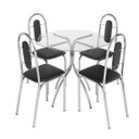 Ver imagem 2 de Conjunto de Mesa Tampo Vidro com 4 Cadeiras Estrela Novabras