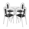 Conjunto de Mesa Tampo Vidro com 4 Cadeiras Estrela Novabras - 2