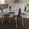 Conjunto de Mesa Tampo Vidro com 4 Cadeiras Estrela Novabras - 1