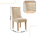 Ver imagem 3 de Mesa de Jantar Diane 120cm Tampo Mdf Laminado 4 Cadeiras Eloise Moderna Mobília