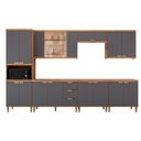Ver imagem 2 de Cozinha Modulada 7 Peças em MDF Elena Cinamomo e Titanium