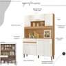 Armário Cozinha Compacta 121cm Multimóveis Cr20258 - 3