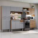 Ver imagem 1 de Armário de Cozinha Completa 325cm Rustic/Cinza Emilly Joy Madesa
