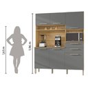 Ver imagem 7 de Armario de Cozinha Compacta 6 Portas 2 Gavetas Montesa - Freijó/gris