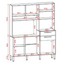 Ver imagem 5 de Armario de Cozinha Compacta 6 Portas 2 Gavetas Montesa - Freijó/gris