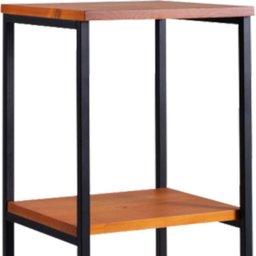 Estante Torre Aço Preto I13 Mell Madeira Taeda Dmobiliario Mell - 5 Estante Torre Aço Preto I13 Mell Madeira Taeda Dmobiliario Mell - 5