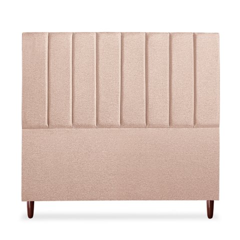 Cabeceira Estofada Cama Box Queen Carla 160cm Linho:rosê