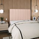 Ver imagem 2 de Cabeceira Estofada Cama Box Queen Carla 160cm Linho:rosê